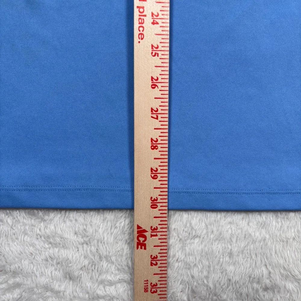 Smith Bits Nike Polo Shirt Men XL Light Blue Embroider Performance Wicking Drill